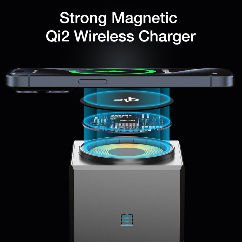 3-in-1 Rotatable Magnetic Wireless Charger
