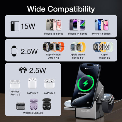 3-in-1 Rotatable Magnetic Wireless Charger