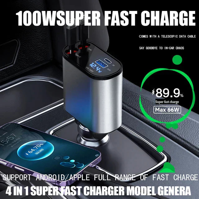 4-in-1 Retractable Fast Charger