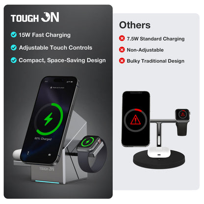 3-in-1 Rotatable Magnetic Wireless Charger