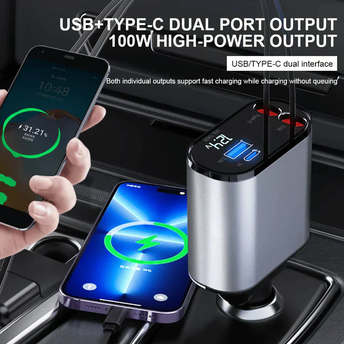 4-in-1 Retractable Fast Charger